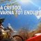 Honda CRF300L crashing (AGAIN) at a Single Trail Dirt Track! Ride with Husqvarna 701 Enduro LR